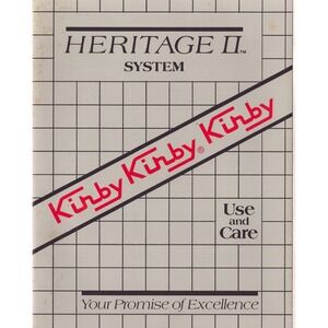 Vintage 1980s Kirby Heritage II System Use and Care Manual Booklet Vacuum